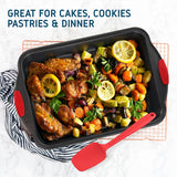 JoyTable Bakeware Set - Nonstick Bakeware Set With Silicone Handles & Utensils
