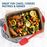 JoyTable Bakeware Set - Nonstick Bakeware Set With Silicone Handles & Utensils