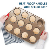 JoyTable Bakeware Set - Nonstick Bakeware Set With Silicone Handles & Utensils