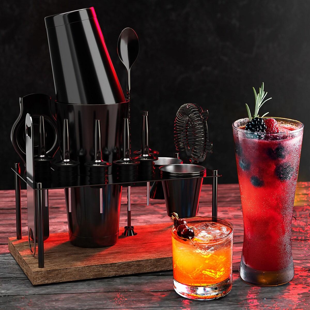 JoyTable Bartender Kit - Cocktail Set Kit - Bartender Drink Mixer Shaker Bar Tool Set