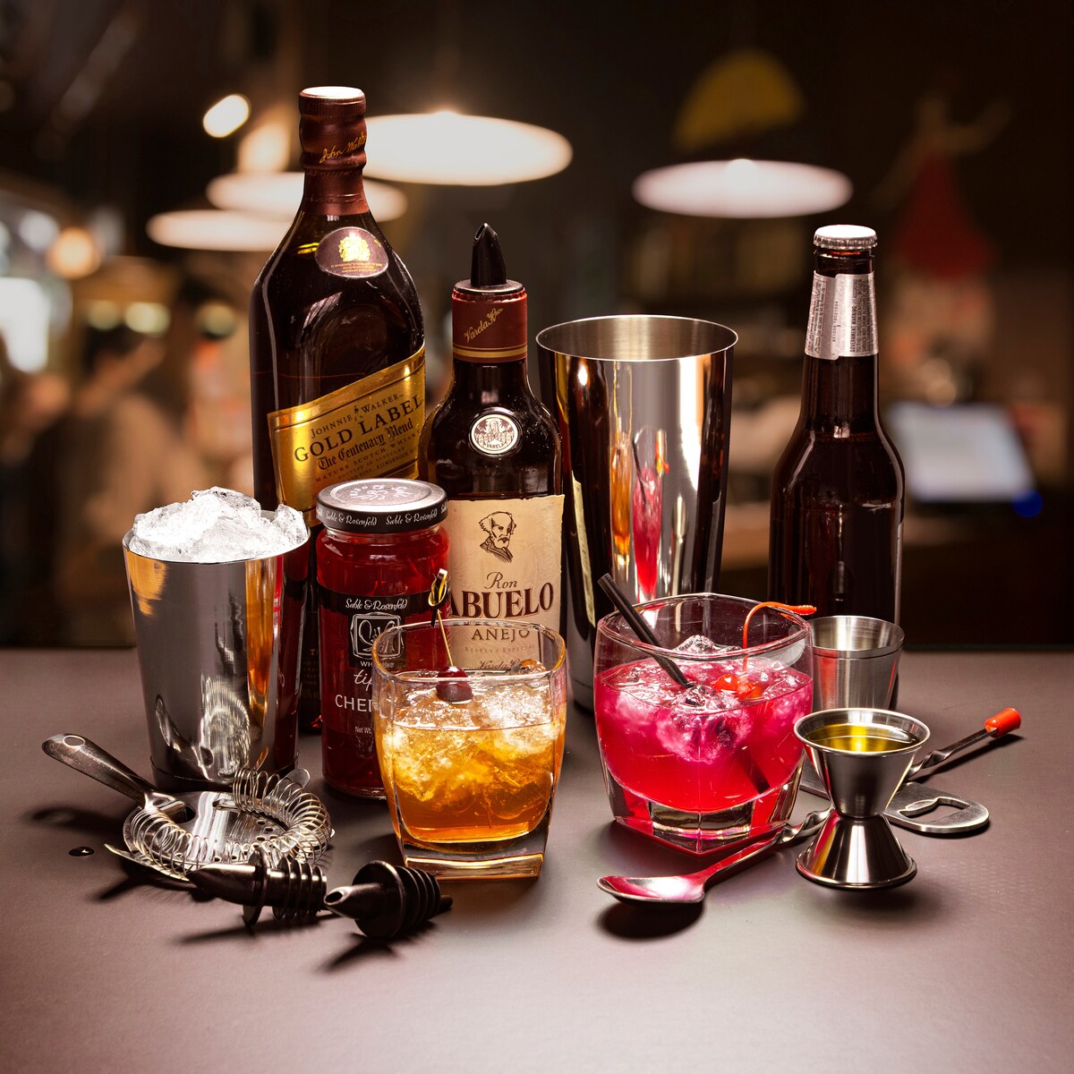 JoyTable Bartender Kit - Cocktail Set Kit - Bartender Drink Mixer Shaker Bar Tool Set