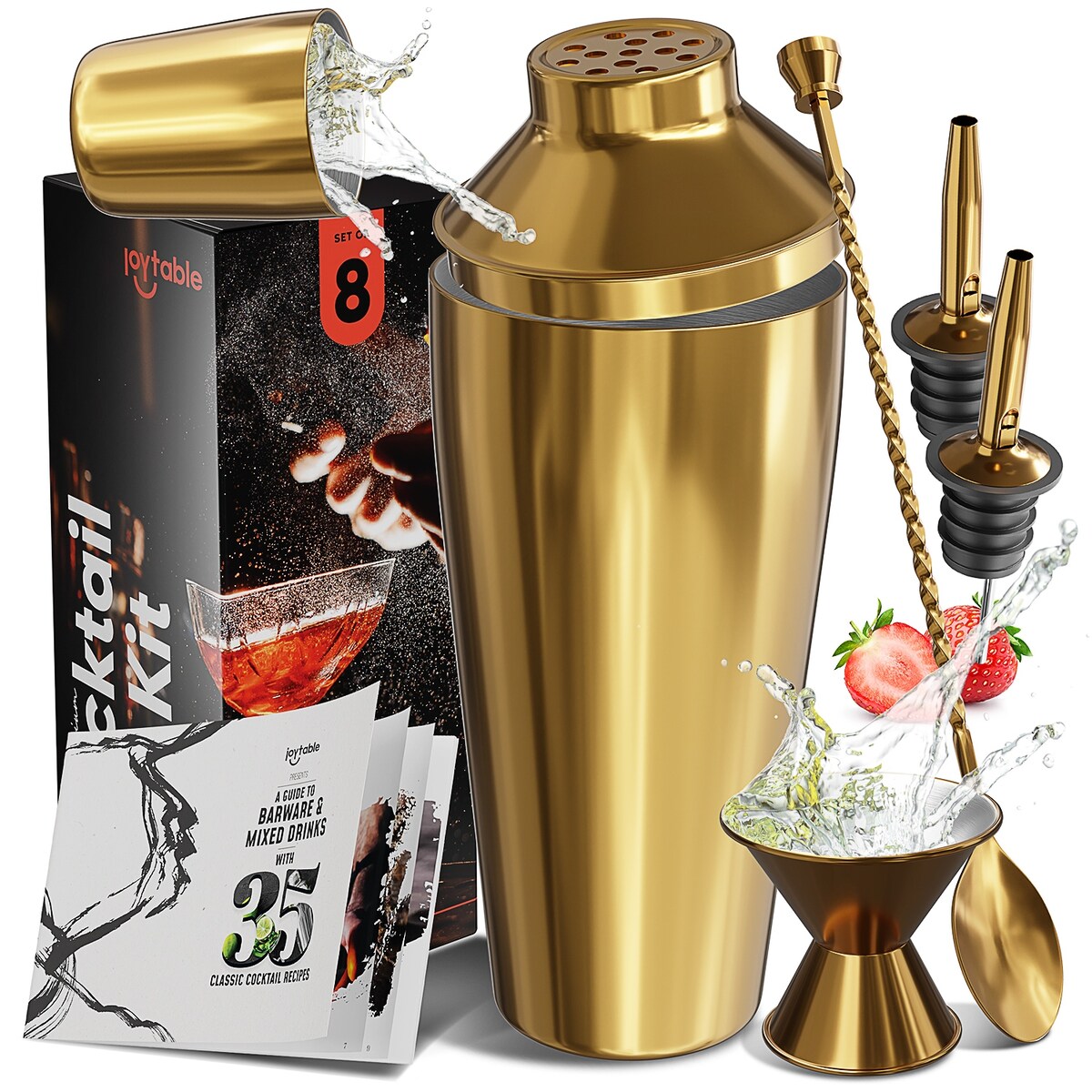 JoyTable Bartender Kit - Cocktail Set Kit - Bartender Drink Mixer Shaker Bar Tool Set
