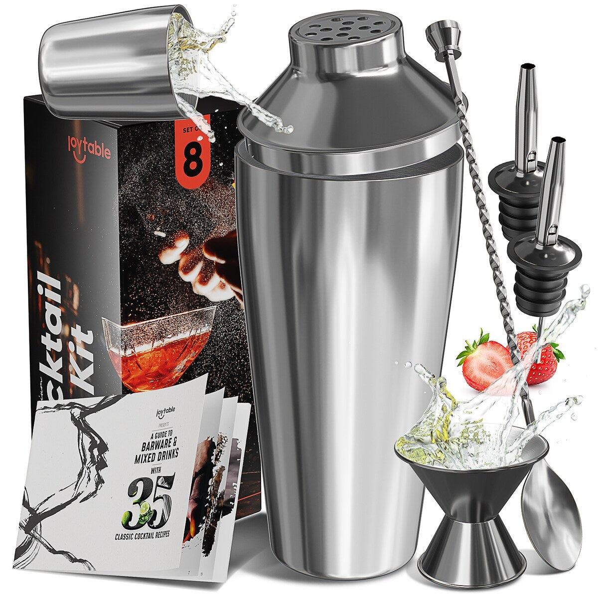 JoyTable Bartender Kit - Cocktail Set Kit - Bartender Drink Mixer Shaker Bar Tool Set