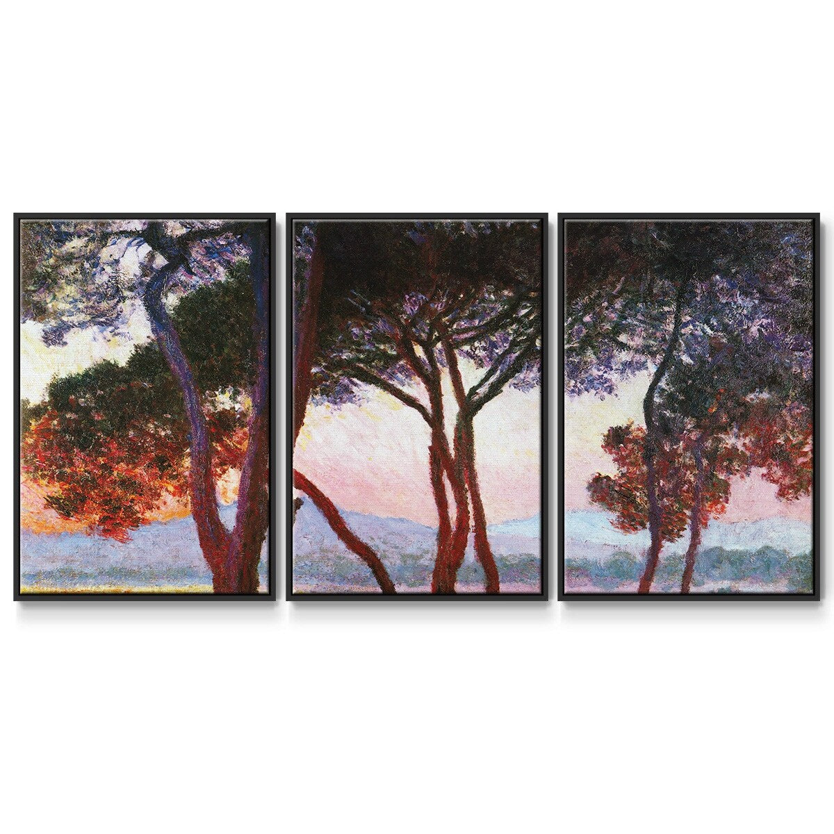 Juan les Pins by Monet - Multi Piece Framed Canvas