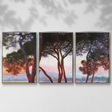 Juan les Pins by Monet - Multi Piece Framed Canvas