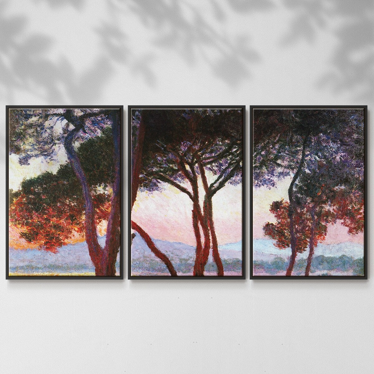 Juan les Pins by Monet - Multi Piece Framed Canvas