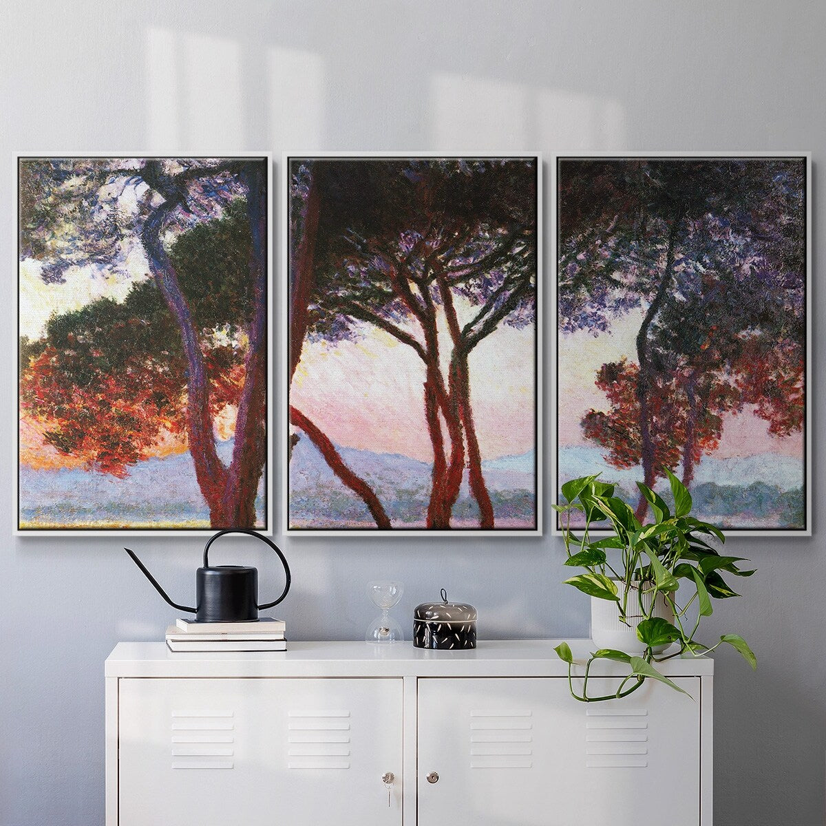 Juan les Pins by Monet - Multi Piece Framed Canvas