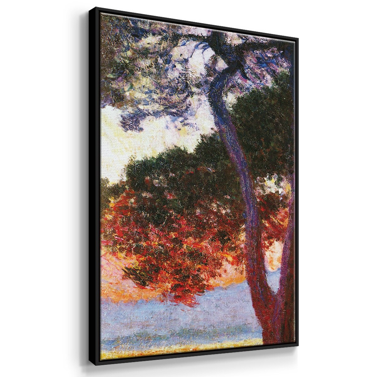 Juan les Pins by Monet - Multi Piece Framed Canvas