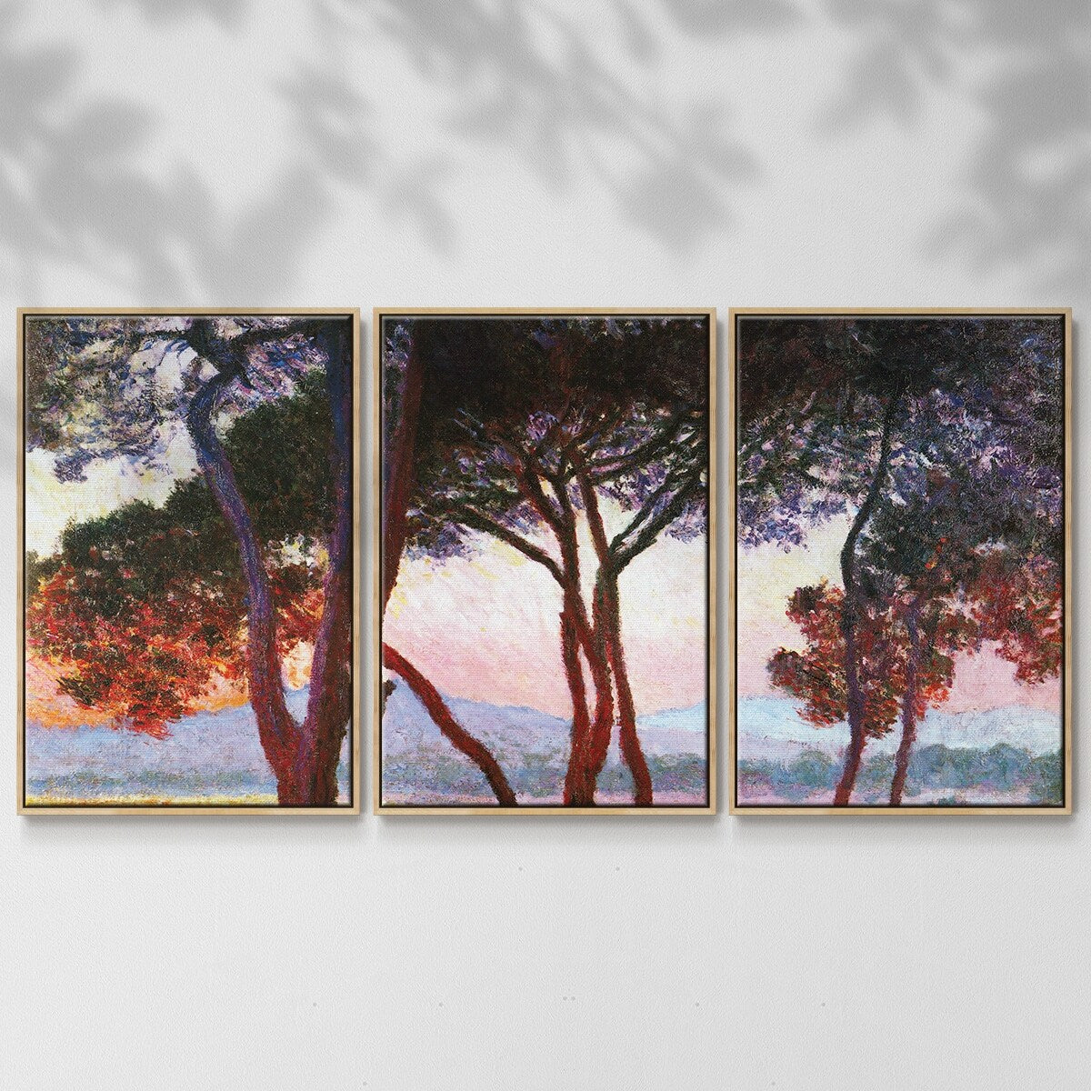 Juan les Pins by Monet - Multi Piece Framed Canvas