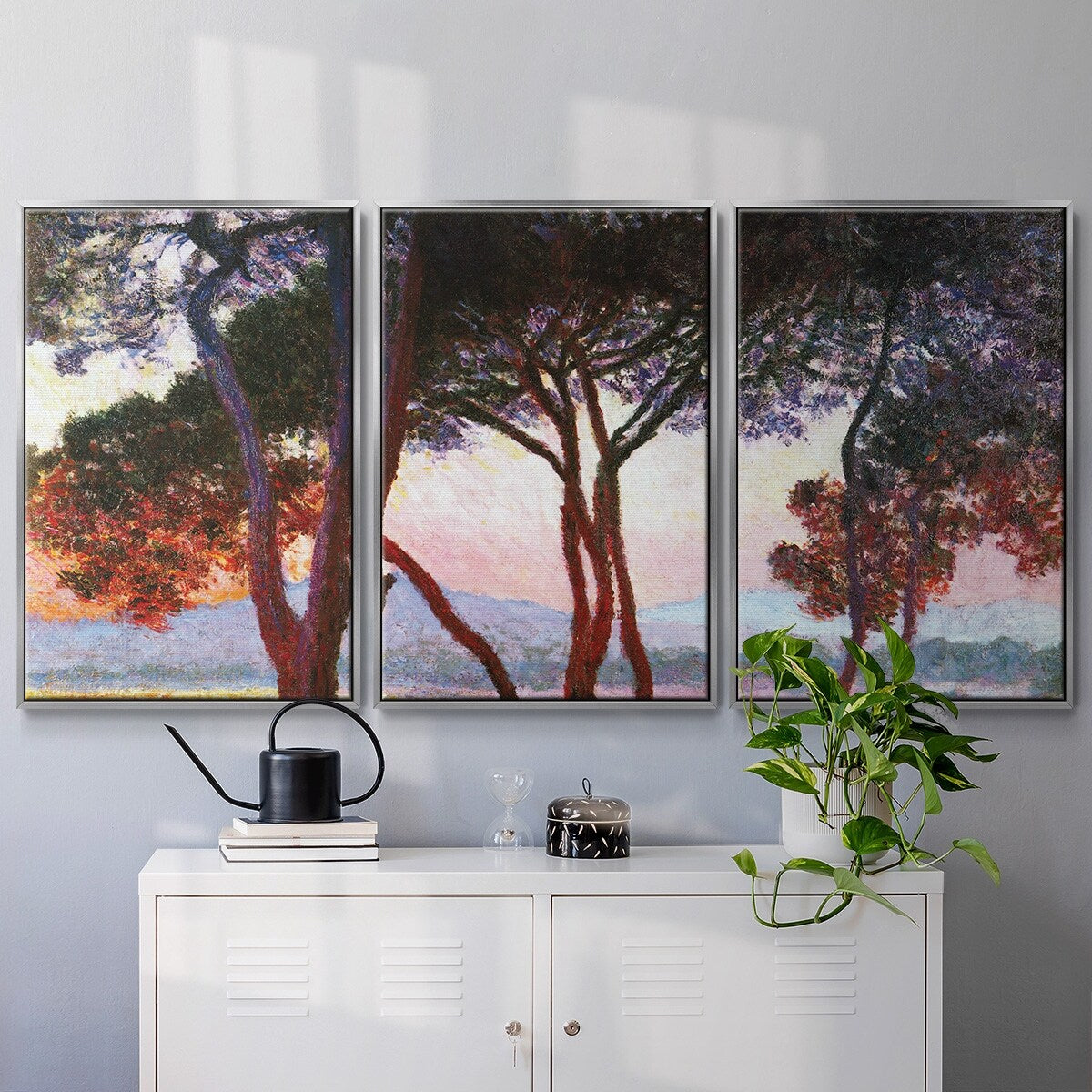 Juan les Pins by Monet - Multi Piece Framed Canvas