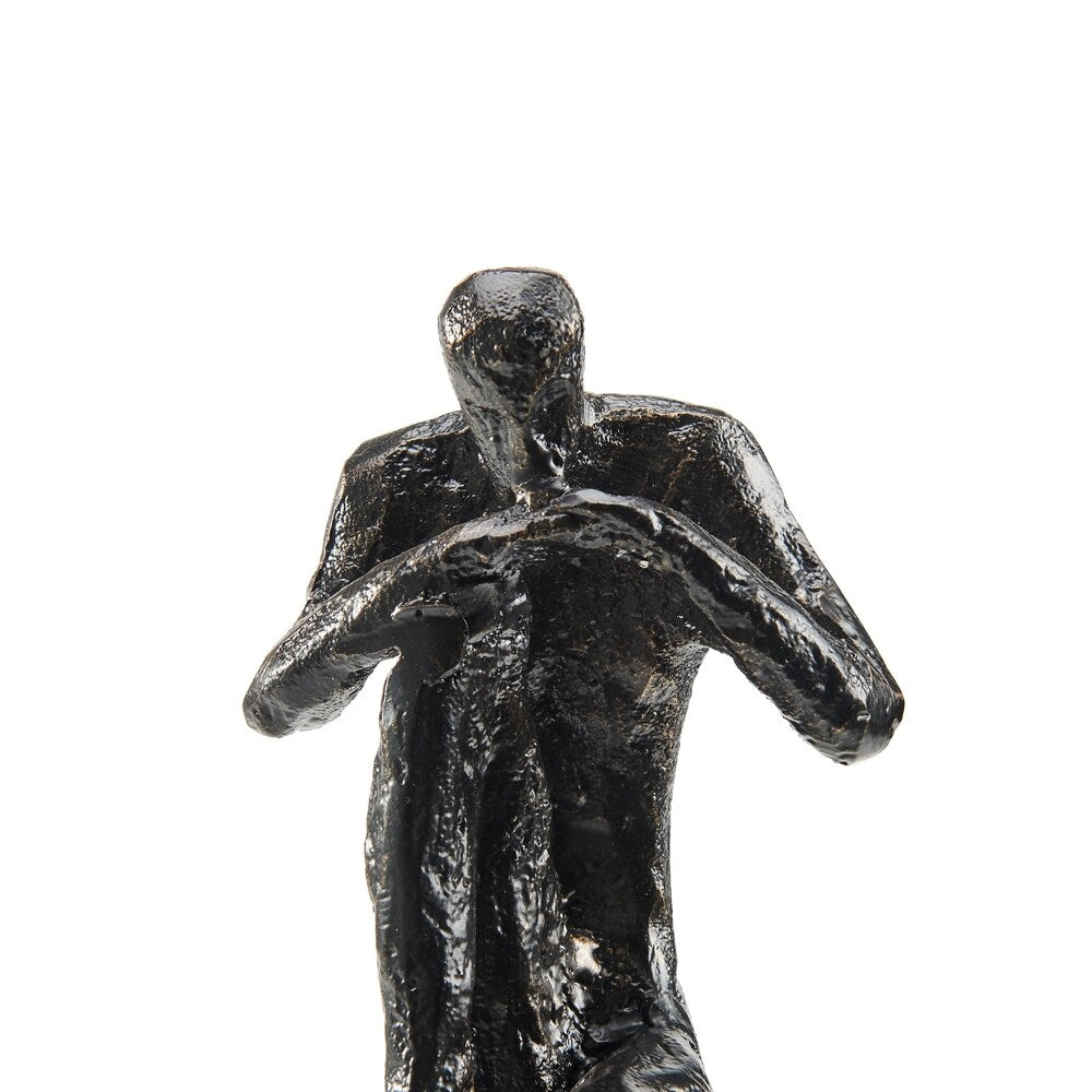 Judah the Great- Iron & Marble, Black Sculpture - large