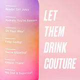 Juicy Couture "Motivate" 74 oz. Fashion Hydration Water Bottles