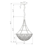 Silver Orchid Astor 3-light Crystal Chandelier