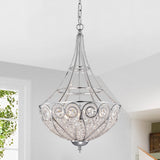 Silver Orchid Astor 3-light Crystal Chandelier