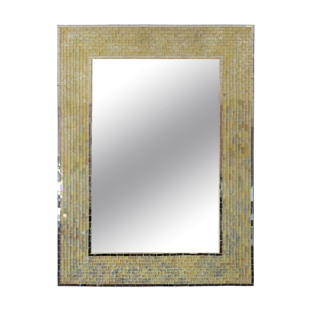 Julia Mixed Glass Mosaic 31-inch Height Rectangular Wall Mirror