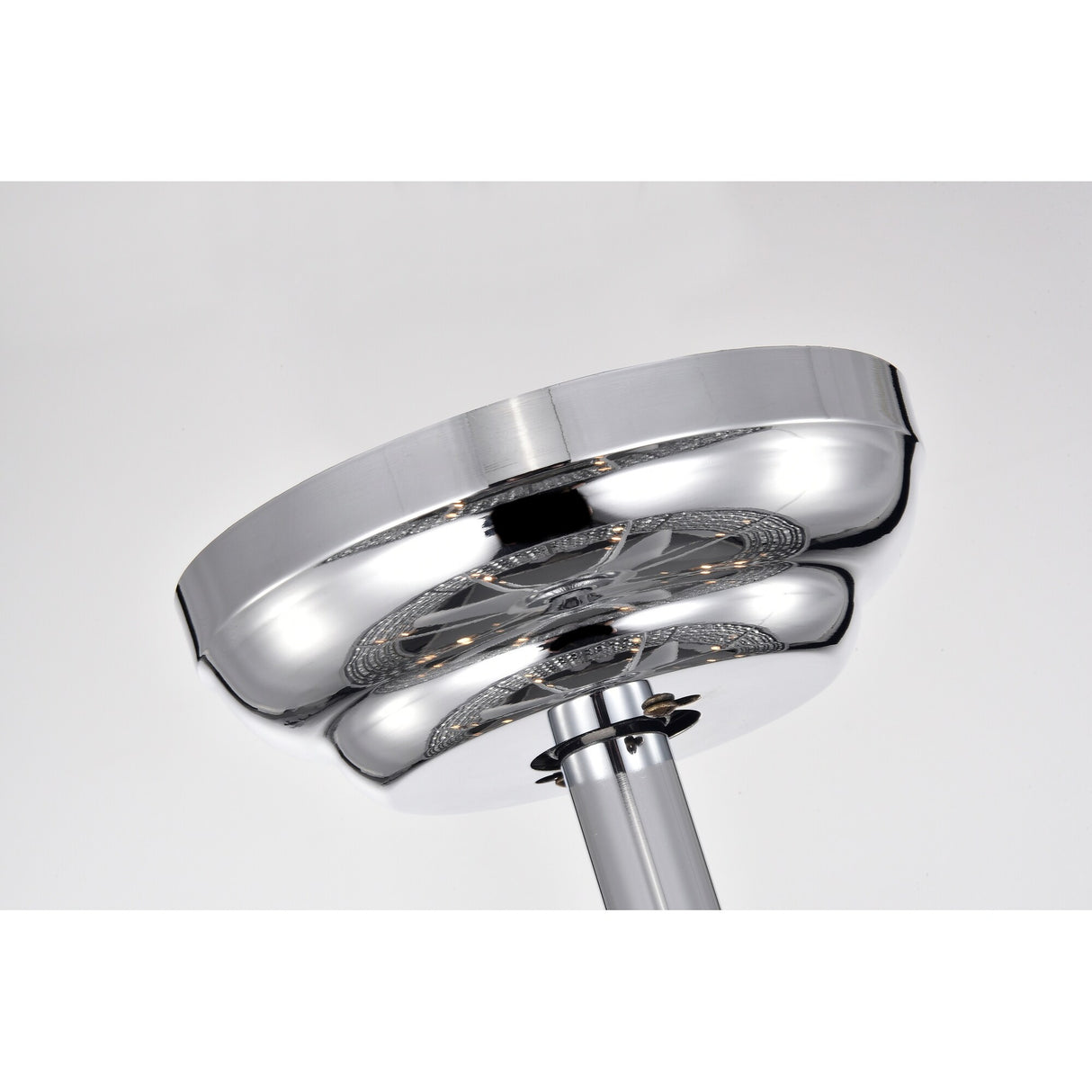 Julian Chrome 28-Inch 6-Light Metal & Crystal Drum Shade Lighted Ceiling Fan (Includes Remote)