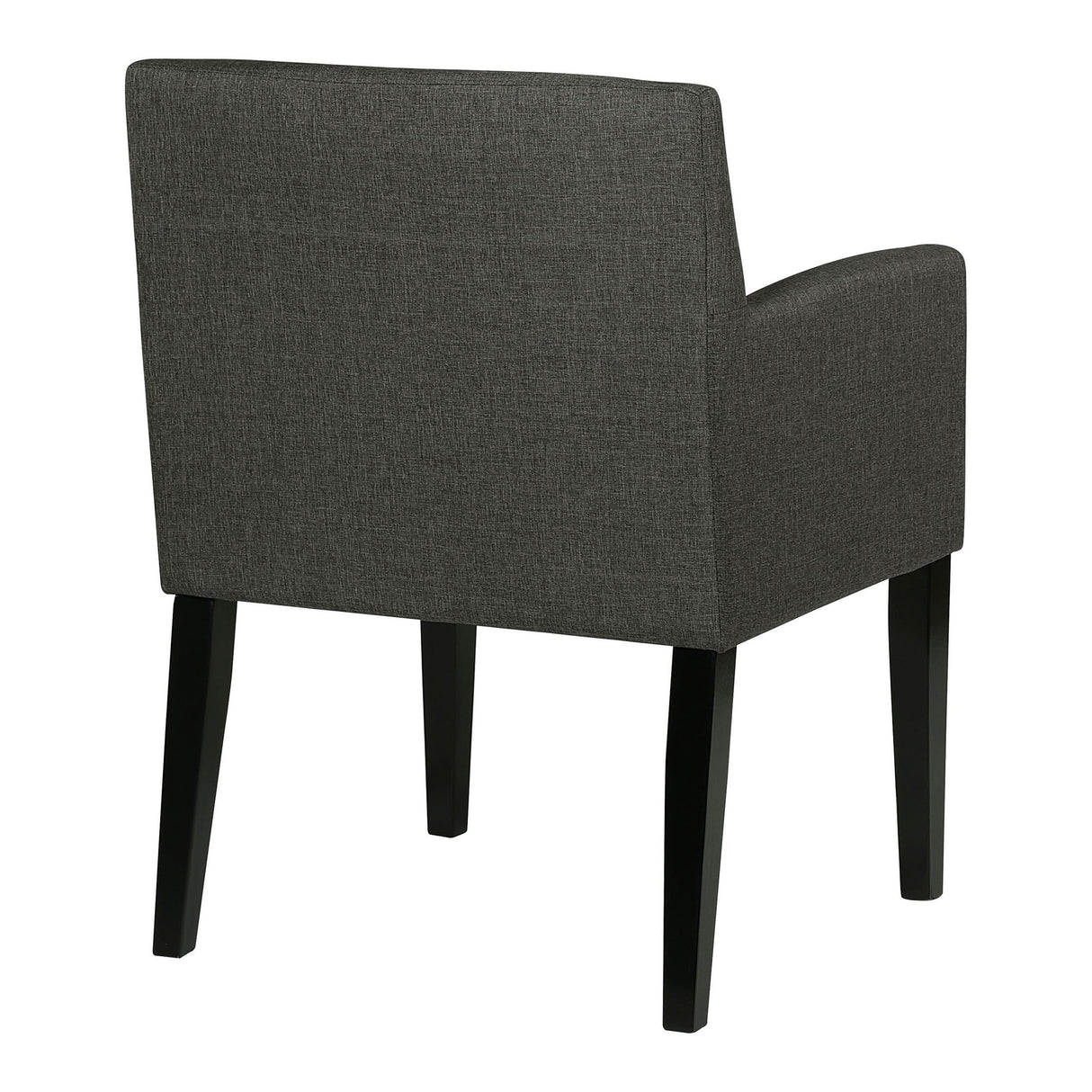 Houston Charcoal Grey and Black Upholstered Arm Chairs (Set of 2)