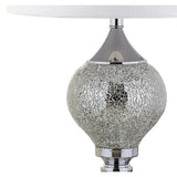 Juliette 27" Mirrored LED Table Lamp, Silver/Chrome by JONATHAN Y