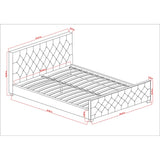 Juliette Chambray Upholstered Button Tufted Queen Bed