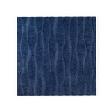 Carson Carrington Holstebro Blue/Gold Wavy Stripe Shag Area Rug