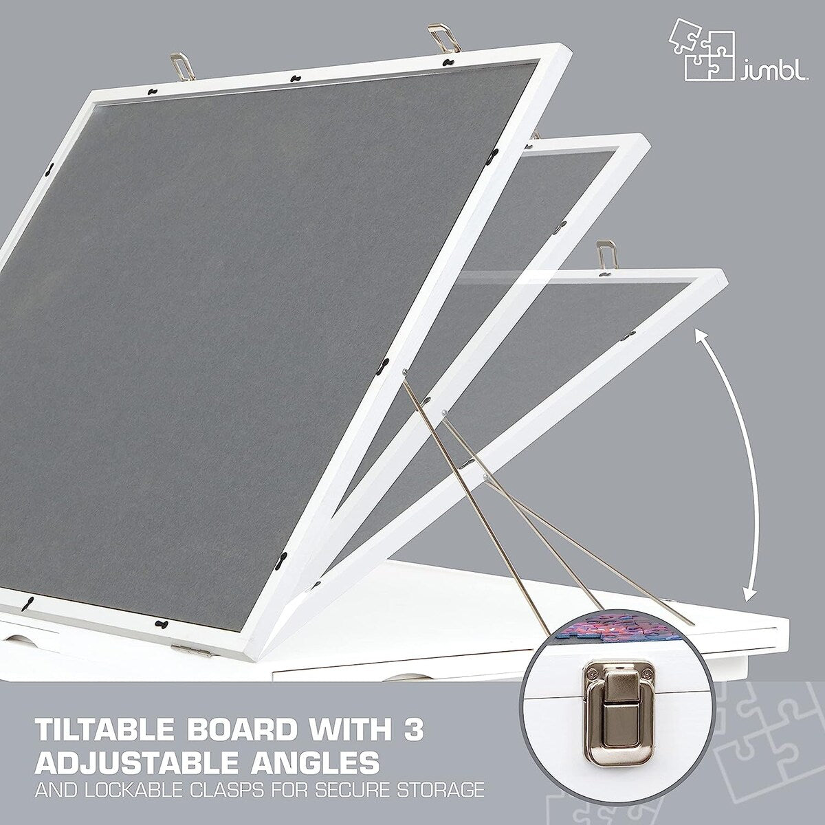 Jumbl 1000 Piece Puzzle Board 23 x 31 with 6 Drawers - N/A
