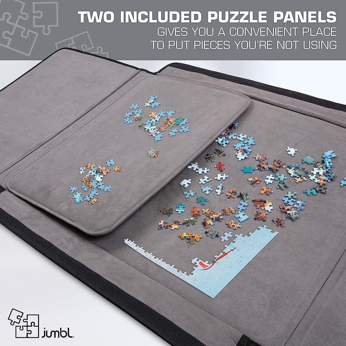 Jumbl Portable Jigsaw Puzzle Board, 1500 Pieces and 2 mats