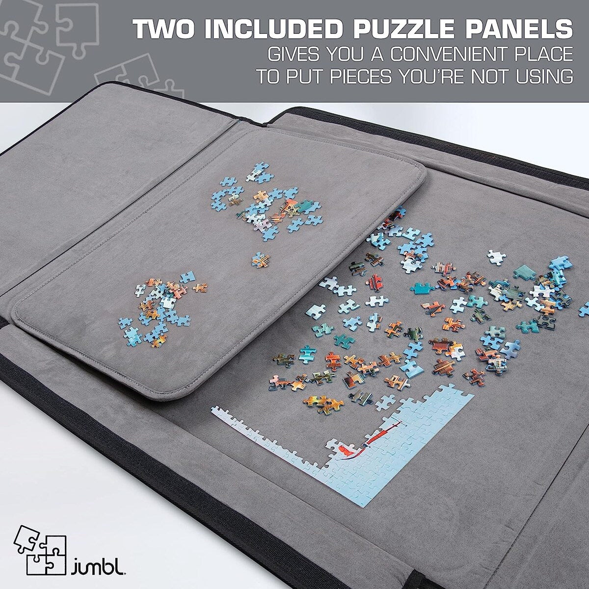 Jumbl Portable Jigsaw Puzzle Board, 1500 Pieces and 2 mats