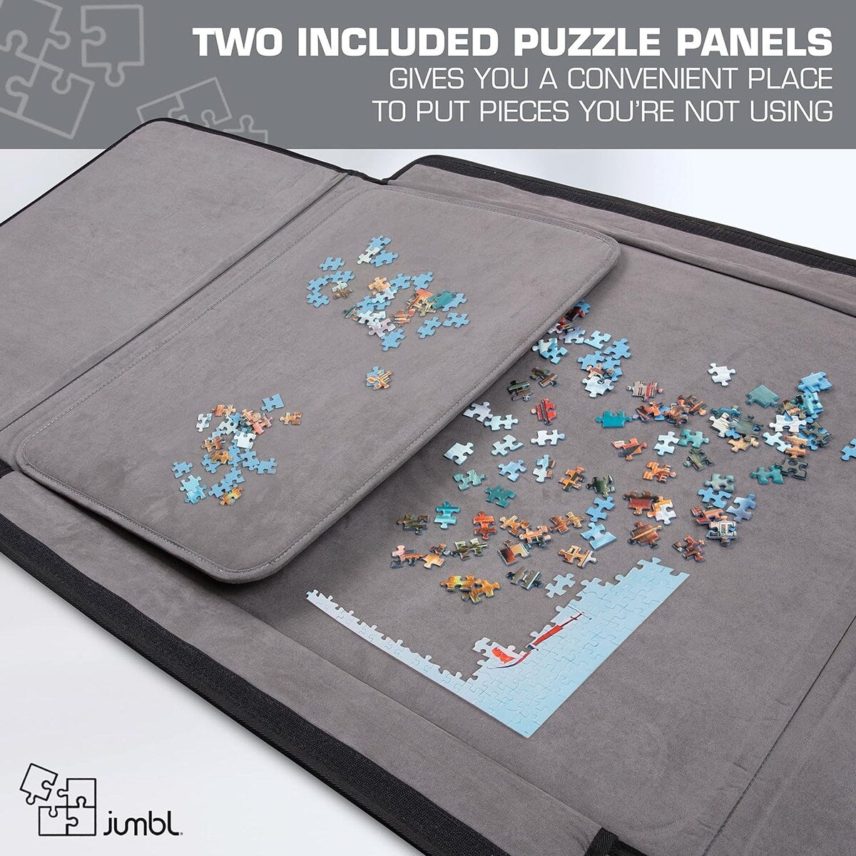 Jumbl Portable Jigsaw Puzzle Board, 1500 Pieces and 2 mats