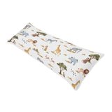 Jungle Animals Body Pillow Case Pillow Not Included Green Black and White Safari Elephant Giraffe Lion Monkey Leopard Cheetah