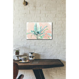 Jungle Gems on Blush II 20x16 Gallery Wrapped Stretched Canvas