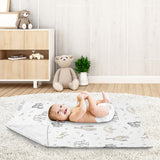 Sweet Jojo Designs Jungle Safari Animals Baby Receiving Security Swaddle Blanket Taupe Black and White Gender Neutral Elephant