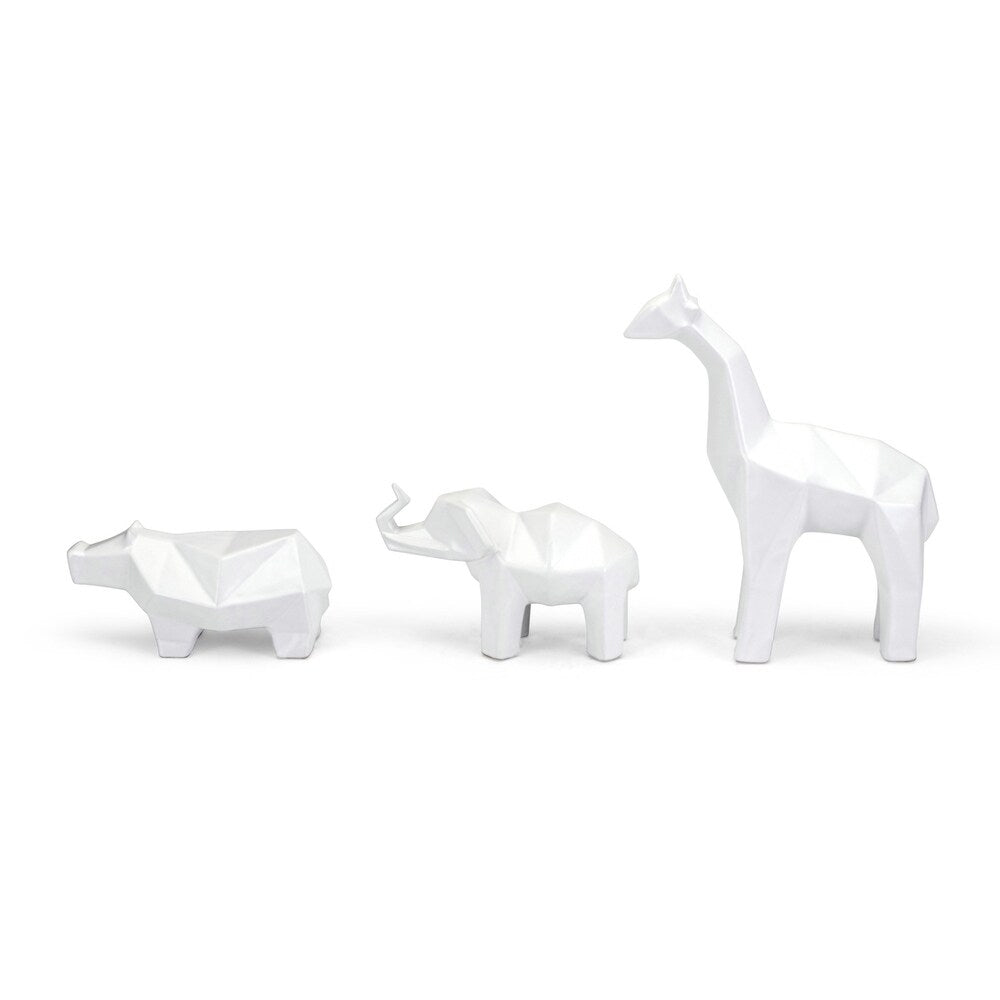 Jungle White Satin Friends (Set of 3)
