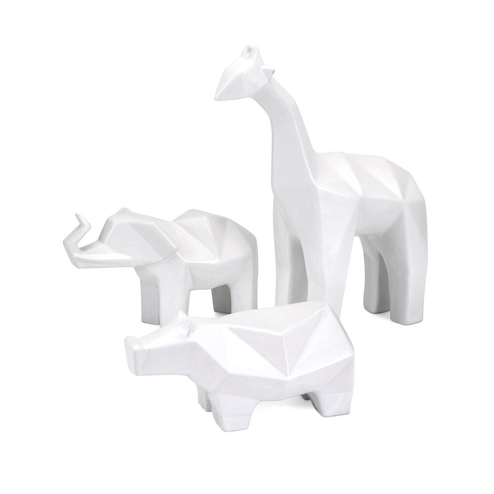 Jungle White Satin Friends (Set of 3)