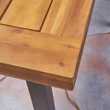 Juniper Outdoor 7 Piece Acacia Wood Dining Set by Christopher Knight Home