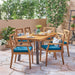 Juniper Outdoor 7 Piece Acacia Wood Dining Set by Christopher Knight Home