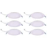 Juniper Supply 6" Slim Ceiling Light 6 Pack, 4000K, 120?, CRI90, 12W