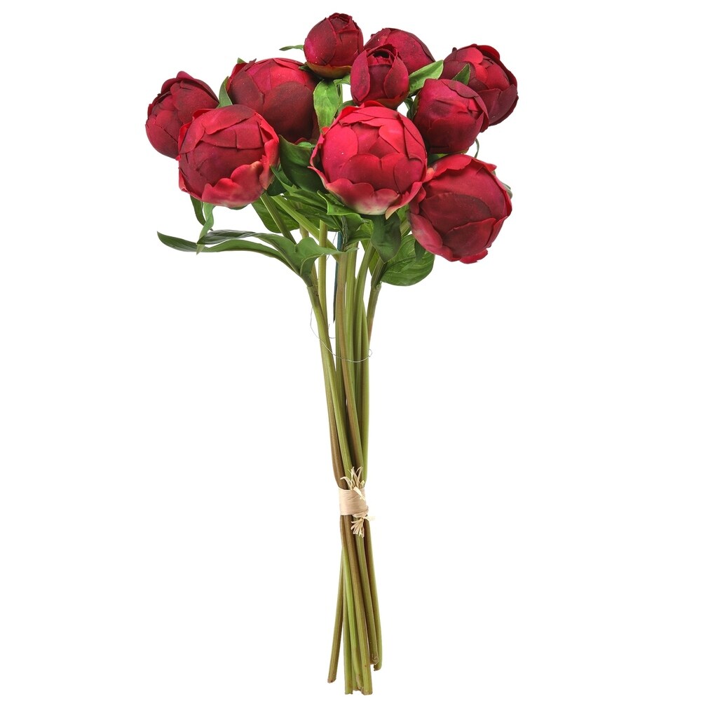 Just Cut Peony Bud Bundle/10 16" - Red