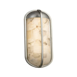 Justice Design Alabaster Rocks Starboard Brushed Nickel ADA Small Outdoor Wall Sconce