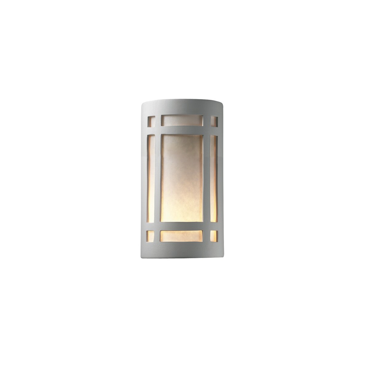 Justice Design Group Ambiance Large Craftsman Window Outdoor Closed Top & Bottom Wall Sconce