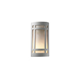 Justice Design Group Ambiance Large Craftsman Window Outdoor Closed Top & Bottom Wall Sconce