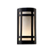 Justice Design Group Ambiance Large Craftsman Window Outdoor Closed Top & Bottom Wall Sconce