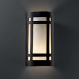 Justice Design Group Ambiance Large Craftsman Window Outdoor Closed Top & Bottom Wall Sconce