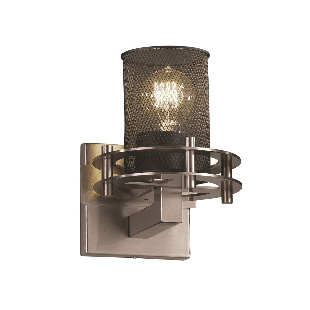 Justice Design Circa 1-light Wall Sconce, Brushed Nickel - Silver