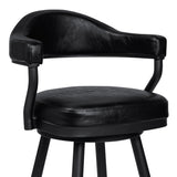 Justin Faux Leather Upholstered Bar or Counter Height Swivel Stool
