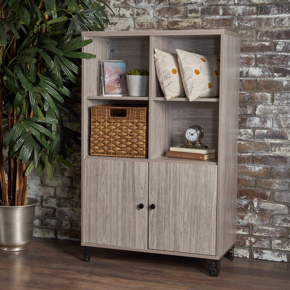 Justina Mid Century Modern Wood Cabinet by Christopher Knight Home