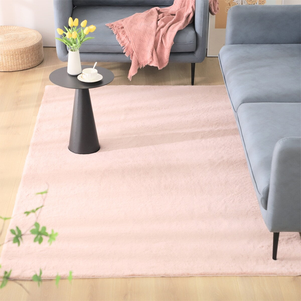 KASENTEX Area Rug Contemporary Modern Soft Cozy Solid Colors