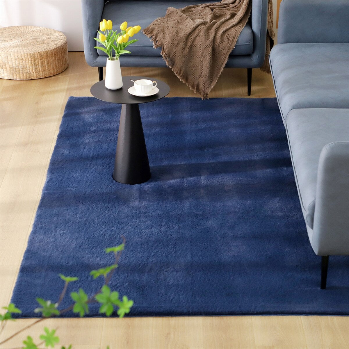 KASENTEX Area Rug Contemporary Modern Soft Cozy Solid Colors