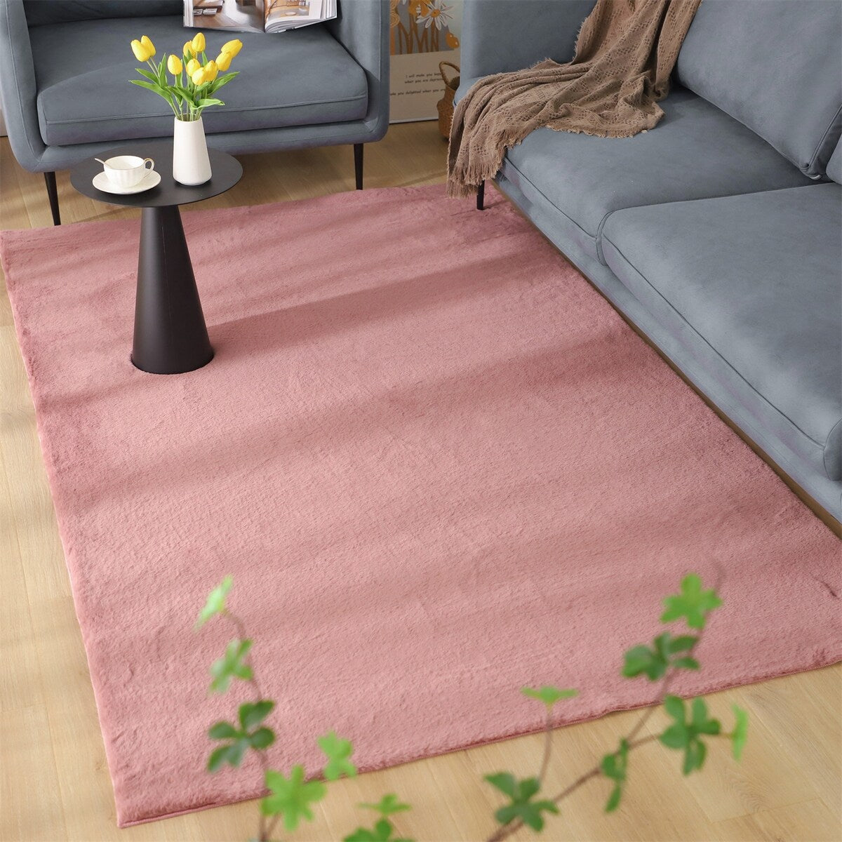 KASENTEX Area Rug Contemporary Modern Soft Cozy Solid Colors
