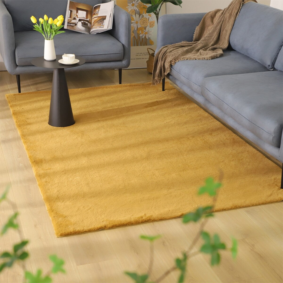 KASENTEX Area Rug Contemporary Modern Soft Cozy Solid Colors