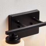 KAWOTI 2-Light Dimmable Bathroom Vanity Light with Frosted White Glass